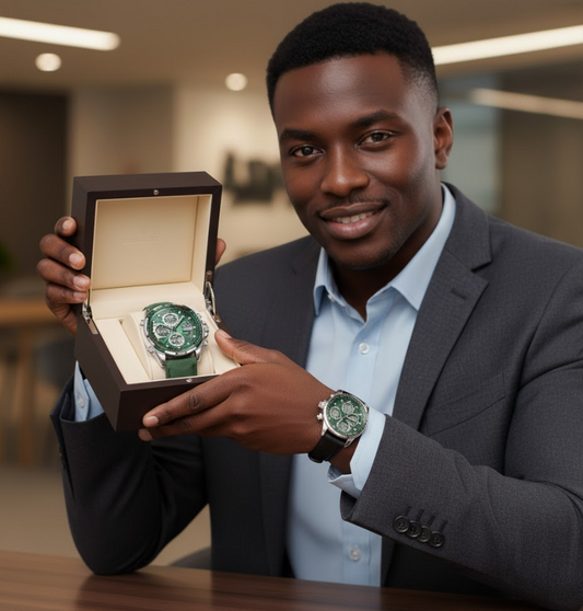 Montre Pratique avec Bracelet en Cuir Raffiné