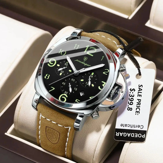 montre de luxe lumineuse pour homme